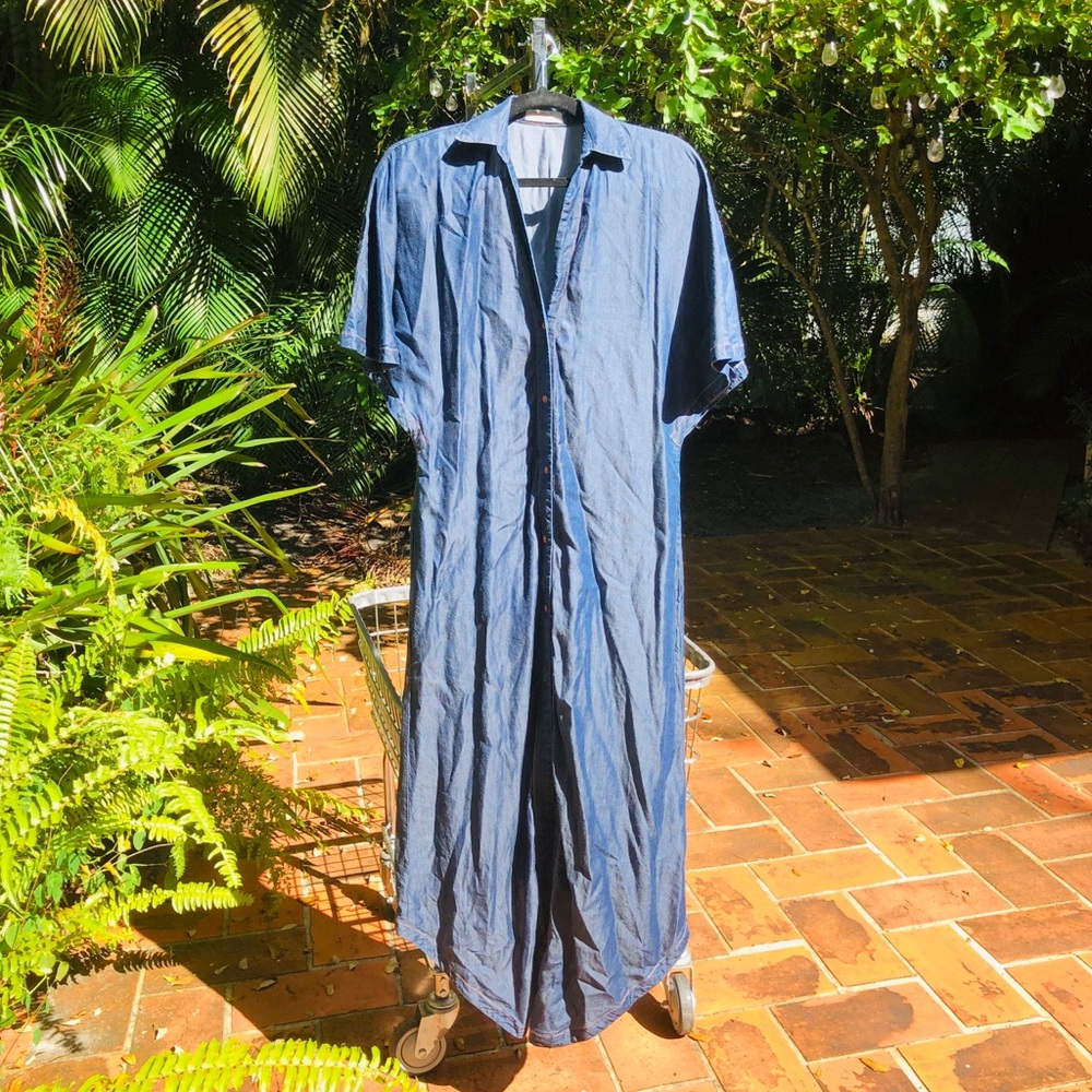 Vintage Denim Maxi Dress